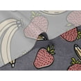 thumbnail image 5 of oneOone Velvet Gray Fabric Banana & Strawberry Fruits Sewing Material Print Fabric By The Yard 58 Inch Wide, 5 of 5