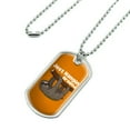 thumbnail image 2 of Sloth Just Hanging Around Military Dog Tag Pendant Necklace with Chain, 2 of 4