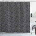 thumbnail image 1 of Ambesonne Abstract Shower Curtain, Leaves Ornate Flora, 69"Wx70"L, Black White, 1 of 2