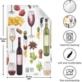 thumbnail image 5 of Watercolor Wine Tea Towels Set of 1 Glass Bottle Kitchen Dish Cloth with Hanging Loop, 18"x28"Lint-Free Absorbent Towel for Kitchen Drying Wiping and Cleaning, 5 of 7