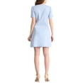 thumbnail image 3 of Allegra K Women's Button Up Ruffle Front Ruched Waist A-Line Dress, 3 of 6