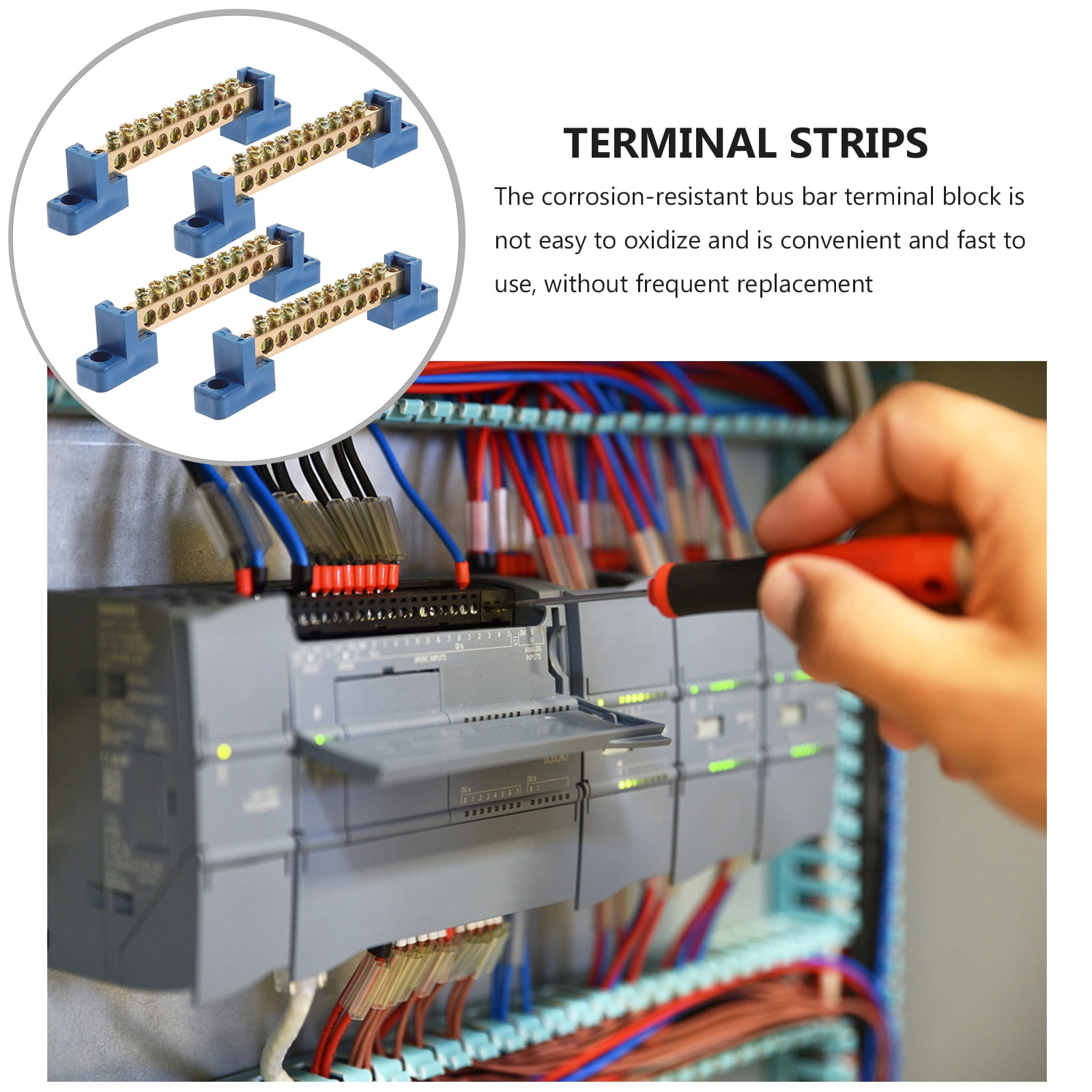 unbranded 16 pcs  Terminal Bus Bar 10 Holes Car Terminal Strip Distribution Terminal Block