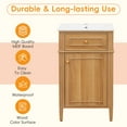 thumbnail image 3 of MAYEERTY 20-Inch Bathroom Vanity with Sink, Solid Wood Legs Adjustable Shelf Tilt-Out Drawer Wood Knobs, Modern Freestanding Small Bathroom, Wood, 3 of 6