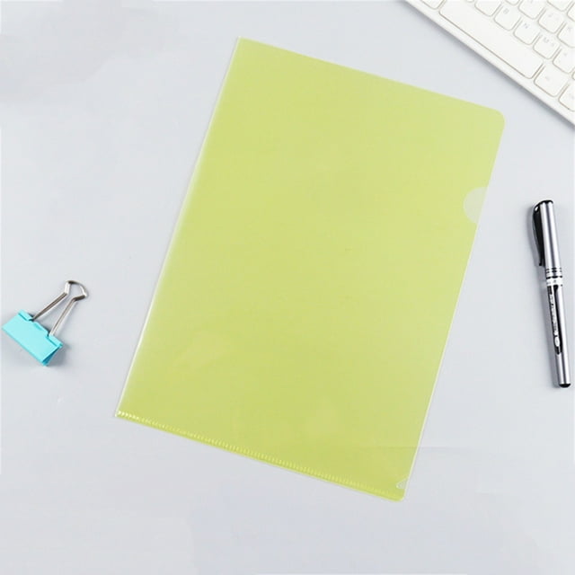Preplabs L Type Clear Plastic Folders, Transparent A4/A5 Document Sleeves for Project Presentation