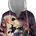 thumbnail image 4 of Spooky Halloween Night Witch Bloodhound Glowing Pumpkins All Over Print 3D Hooded Duffle Toggle Coat Dog Lover - 12015, 4 of 6