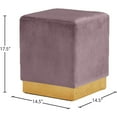 thumbnail image 3 of Meridian Furniture Jax Contemporary Velvet Ottoman/Stool in Pink, 3 of 4