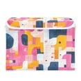 thumbnail image 7 of Yayeee Collapsible Cube Storage Bin with Lid Fabric Closet Decorative Basket with Handles, Art Geometric, 7 of 7