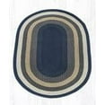 thumbnail image 5 of Home Indoor Decorative Jute C-079 Light & Dark Blue, Mustard Braided Rug, Oval 3' x 5', 5 of 8