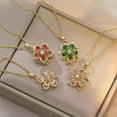 thumbnail image 1 of Light Luxury High Fashion Necklace Rotating Bauhinia Flower Zircon Flower, 1 of 4