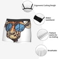 thumbnail image 3 of Wukai American Giraffe Style Print Men’s Underwear Breathable Boxer Brief for Men,&nbsp;Moisture Wicking & Breathable-Medium, 3 of 5