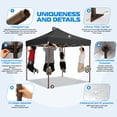 thumbnail image 4 of HOTEEL 10x10 Heavy Duty Pop up Canopy EZ Commercial Outdoor Tent Portable Party Wedding Instant Canopy Shelter All Season Anti-UV Waterproof Tent Gazebo with 4 Removable Sidewalls, Carry Bag, Black, 4 of 11