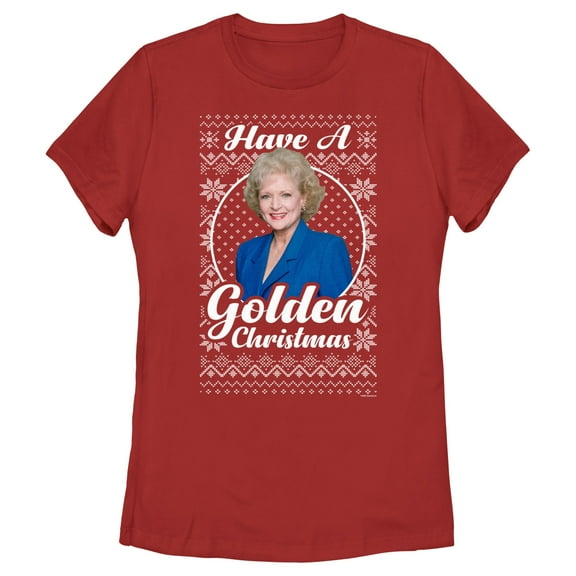 Women's The Golden Girls Ugly Christmas Rose Portrait Graphic T-Shirt