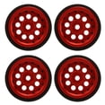 thumbnail image 4 of Cuatro ruedas de aleación de aluminio de 9 agujeros redondos de 1,0 pulgadas para FMS fcx24 1 / 24 Remote crawler red, 4 of 10