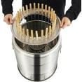 thumbnail image 3 of Portable Smokeless Barbecue Charcoal Barrel Grill,BBQ Charcoal Grill with 28 Skewers,Stainless Steel Surround kebab Grill, 3 of 13