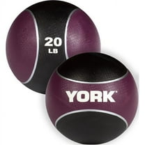 York Barbell 65120 20 lbs 2 Tone Medicine Rubber Ball, Purple