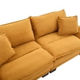 thumbnail image 7 of 84'' Sofa Couch, Loveseat Corduroy Sofa with Pillows, Comfy Upholstered Deep Seat Sofa for Bedroom, Living Room, Apartment, Office, Dorm-Black Corduroy, 7 of 7