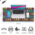 thumbnail image 5 of Long Mouse Pads for Desk,Red Bigfoot Pattern Desk Mats on Top Of Desks, Desk Mouse Pad Extra Large with 3mm Non-Slip Base and Stitched Edge for Gaming,Office,Work,Home 35.4"x15.7", 5 of 6