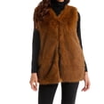 thumbnail image 2 of LOVZFMLL Vestes pour Femmes Mode Femmes Confortable Décontracté Poche Couleur Unie Col Sans Poils Sans Manches Sans Capuche Décontracté, 2 of 6