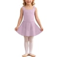 thumbnail image 3 of Bovxnpu Girls Dresses Summer Outfits Solid Sleeveless Tank Dance Practice Leotard Sundress, 3 of 8