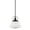 Black, variant on Modern Schoolhouse Pendant Light Fixtures Black Hanging Light Milky Glass
