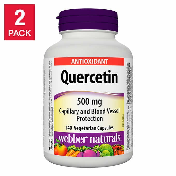 ber Naturals Quercetin 500 mg, 140 Capsules, 2pack Walmart Canada