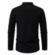 thumbnail image 5 of pstuiky camisa de manga larga para hombre, Top informal de manga larga con cuello alto y botones con cordón para hombre, de color liso y moderno camisetas de hombre xxl, 5 of 8