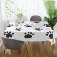 thumbnail image 3 of Yayeee Tablecloths 60" x 108" Rectangle Wrinkle Resistant Party Table Cover, Black Cartoon Cat Paw, 3 of 8
