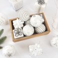 thumbnail image 2 of Bolas de espuma de nieve blanca de varios estilos, adornos colgantes para árbol de Navidad, regalos para bodas, Año Nuevo, Navidad, fiestas en el hogar, decoración, 2 of 5