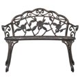 thumbnail image 6 of vidaXL Bistro Bench 39.4" Bronze Cast Aluminium, 6 of 7
