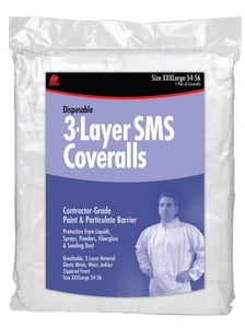 Buffalo SMS Disposable Coverall, Non-Hooded by Buffalo Industries