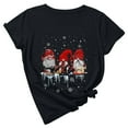 thumbnail image 2 of jsaierl Womens Christmas Shirts Short Sleeve Gnomes Pattern Tops V Neck T Shirt Bleached Dressy Casual Tees Blouse Top Women Fall Fashion 2024, 2 of 8