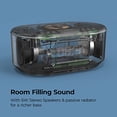thumbnail image 5 of i-box Dawn, Radio Despertador, Despertador para Dormitorio, Radio FM, Despertador Digital con Carga Inalámbrica, Altavoces con Bluetooth, Puerto USB, Luz Nocturna Regulable (Gris), 5 of 5