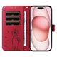thumbnail image 2 of For iPhone 15 Leather Case Wallet Phone Cover Dandelion Imprint - Green, 2 of 5