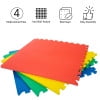 Stalwart EVA Foam Mat Tiles 4-Pack - 16 SQ FT Interlocking Padding for Playroom or Gym Flooring, Workout Mat or Baby Playmat (Multicolor)