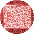 thumbnail image 1 of Ahgly Company Indoor Round Animal Red Traditional Area Rugs, 5' Round, 1 of 4