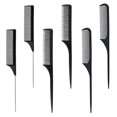thumbnail image 1 of Carbon Fiber Hair Combs Set, General Styling Grooming Comb, Anti Static Heat Resistant Hairdressing Comb 6 pack, Rat Tail Comb, Pintail comb Parting c, 1 of 4