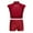Burgundy, variant on YONGHS Kids Girls 2 Piece Ballet Dance Gymnastics Sports Tracksuit Sequins Crop Top with Shorts Set Burgundy 10