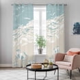 thumbnail image 6 of Kitchen Curtains 84 Inch Length 2 Panels, Blue Coastal Crabs Grommets Window Treatment Curtain, Summer Beach Ocean Abstract Art Thermal Curtains Drapes for Living Room/Bathroom, 6 of 9