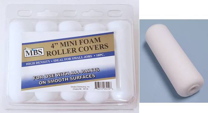 20-pack 6cm Mini Roller Foam Covers Refills for Small Area Painting Supplies 