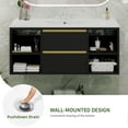 thumbnail image 4 of Uforic 40'' Floating Bathroom Vanity with Sink, Wall Mounted Vanity Bathroom Cabinet with Drawers, Black B, 4 of 9