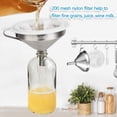 thumbnail image 4 of 4 PCS Funnels For Kitchen Use Filling Bottles,Kitchen Funnels,304 Stainless Steel Food Funnel,With Strainer,Reusable,Use For Filtering Juice,Coffee,Milk,Honey, 4 of 8