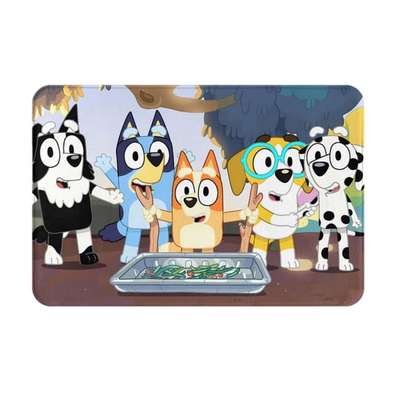 Silaia Bluey Print Door Mat Home Welcome Mats Outdoor and Indoor,Non-Slip Front Welcome Mat for Home Entrance, Outside Entry, Yard, Floor, Patio