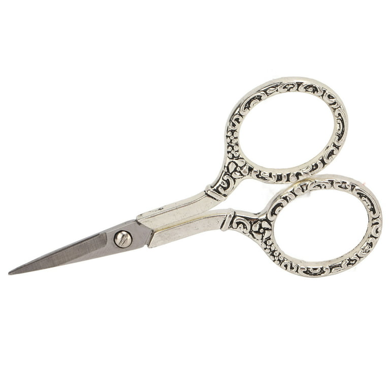 TOPINCN Sewing Scissors Vintage Chain Silver Bauhinia Stainless