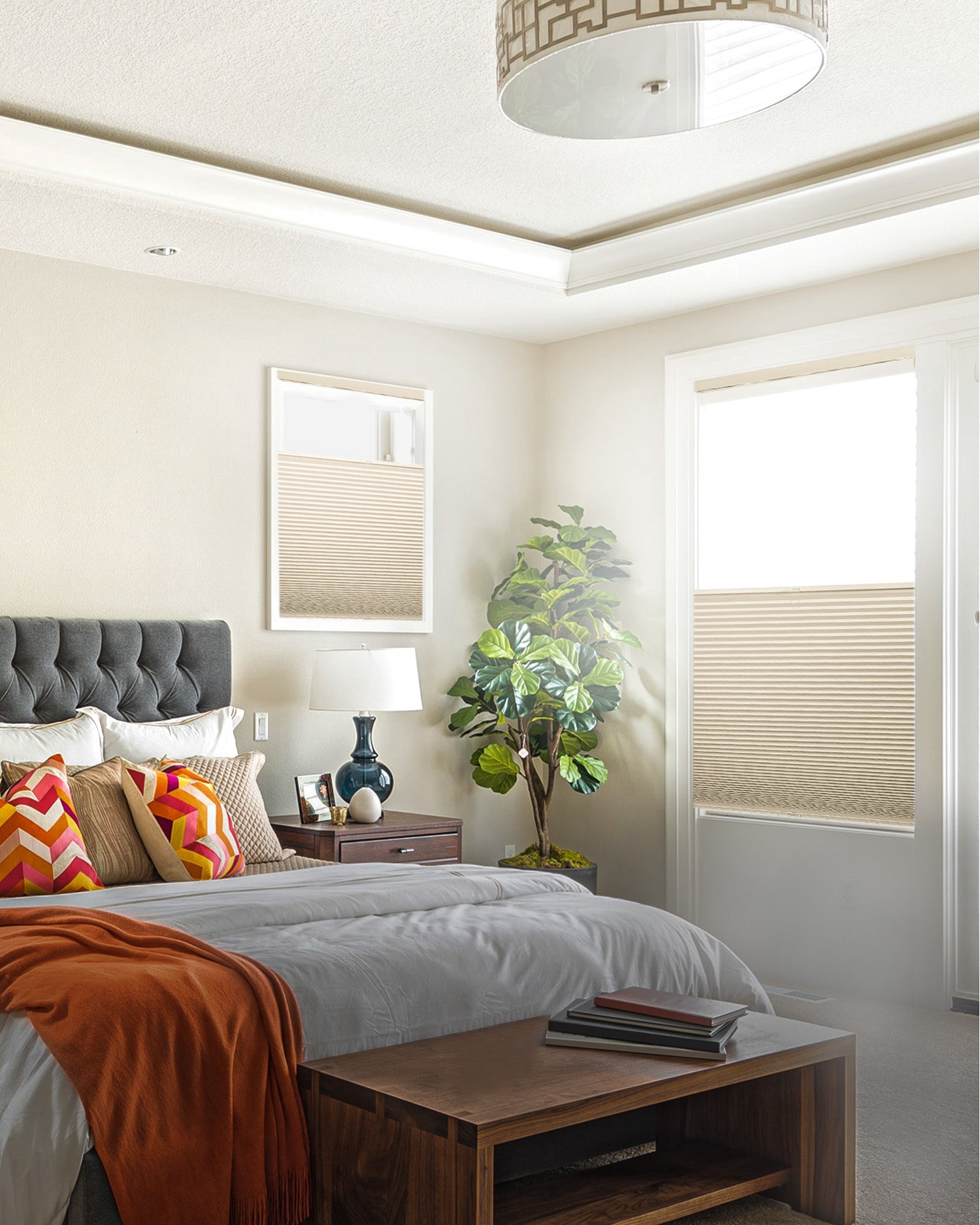 Chicology Cordless Top Down Bottom Up Blackout Cellular Shade Ecru 45.5 in. W x 48 in. L