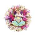 thumbnail image 1 of goowrom Couronne de Porte de Pâques, Pendentif Rond de Festival Rabbit Créatif Décoration Murale Maison, 1 of 8