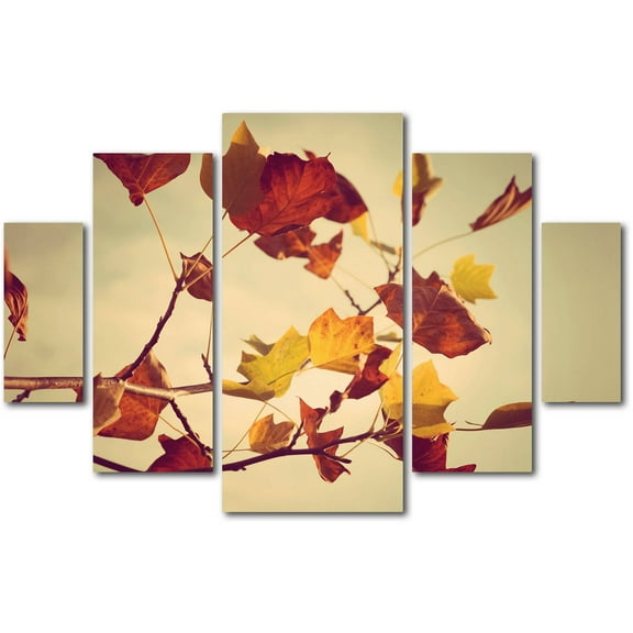 Trademark Fine Art "Still Fall" Canvas Art by Philippe Sainte-Laudy 5-Piece Multi-Panel Art Set