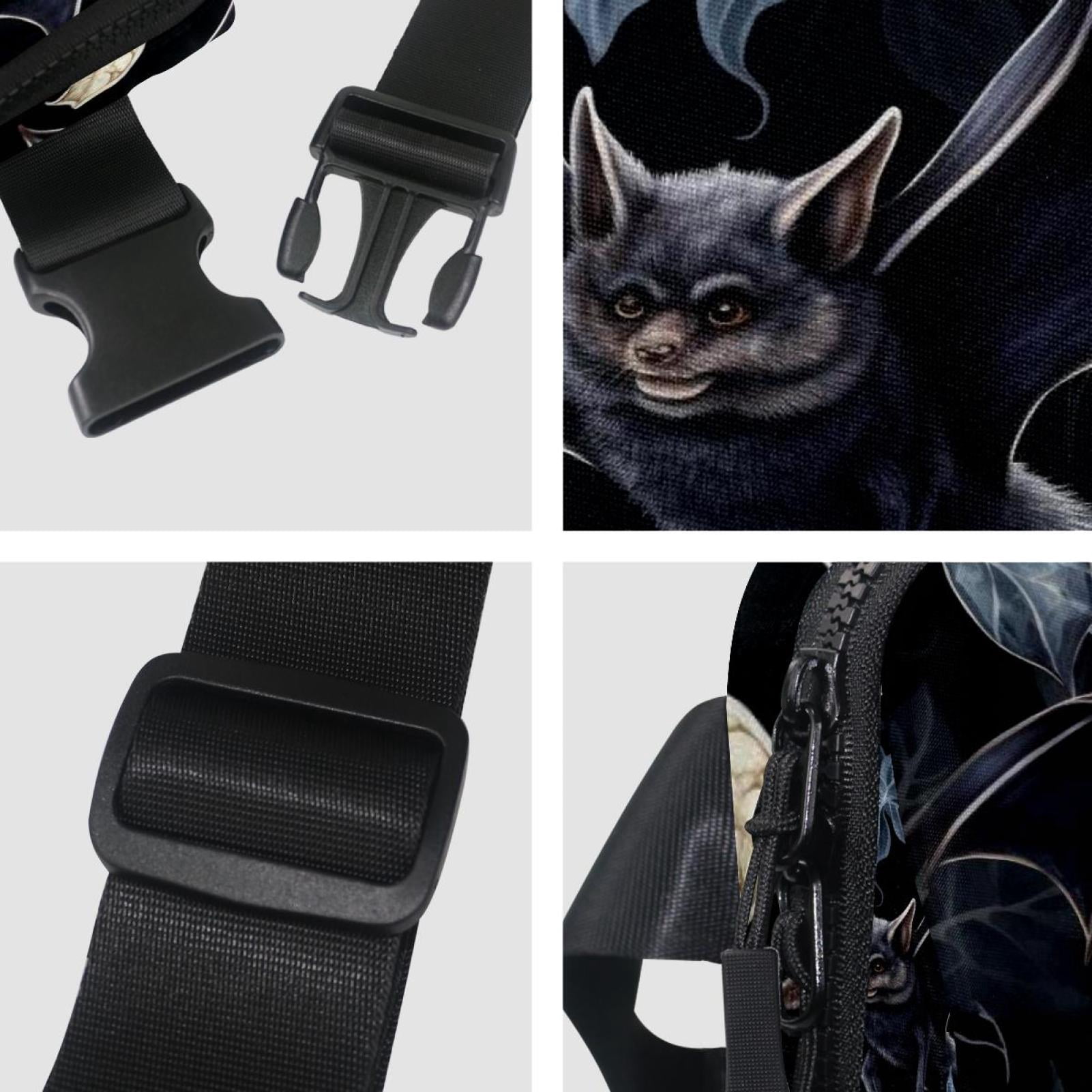Bats Lightweight Adjustable Crossbody Bag with Extension Strap - Unisex Sling Bag