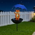 thumbnail image 4 of Solar Snowman & Fox Christmas Metal Stake Lights, Festive Xmas Outdoor Garden Decorations with Umbrella, Lighted Holiday Yard Stakes, Waterproof Pathway Lawn Decor for Christmas Party, 4 of 8