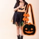 thumbnail image 2 of Bolso de hombro tipo bandolera con diseño de calabaza para mujer, ideal para Halloween, compras en el teléfono. Sonrisa negra, 2 of 9