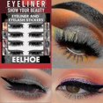 thumbnail image 3 of Delineador de ojos con purpurina de 7 colores, nuevo, autoadhesivo, sin pegamento, para sombras de ojos, pestañas postizas, pestañas rizadas, pegatinas de maquillaje de ojos | 6485106051066, negro, 3 of 5